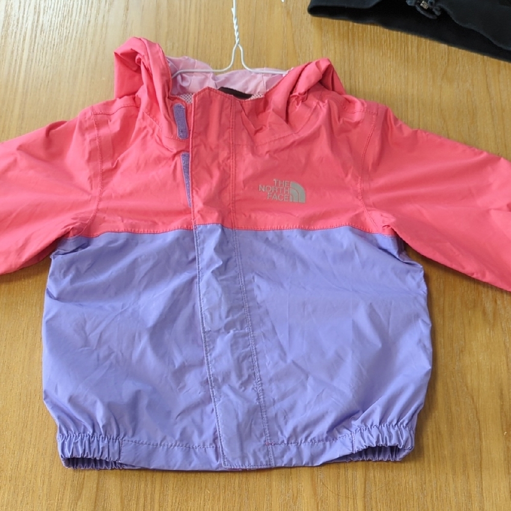 The North Face Pink and Purple Raincoat Lightweight Design